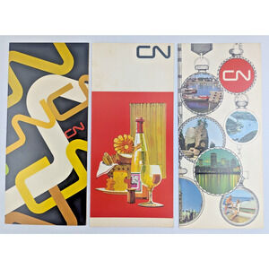 CN Canadian National Railway Railroad Car Dining Menu Vintage Lot of 3